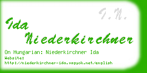 ida niederkirchner business card